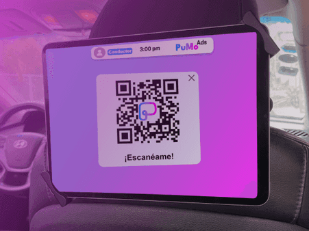 PuMo Tab - Tablet publicitaria en taxi
